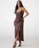 Guess SL CEMONA SLIP DRESS Kadın Kahverengi Elbise W5PK2EWI380-FNIL