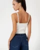 Guess KEYLA BRALETTE SWTR Kadın Beyaz Atlet W4BR26Z3BH0-G012