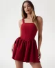 Guess Kadın Kırmızı Fit and  flare kısa elbise