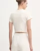 Guess Colette Crop Tee Kadın Krem T-Shirt V4YI20KCDH1-G6K5