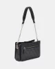 Guess ZAMIRA TOP ZIP SHOULDER BAG Kadın Antrasit Omuz Çantası HWSG9629180-CLO