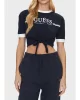 Guess KNOT T-SHIRT Kadın Lacivert T-shirt V5GI05I3Z14-A71W