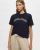 Guess Jeans GJ SS CN BOXY COLLEGIATE TEE Kadın Lacivert T-shirt W5RI41K8HM0-A71W