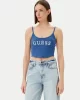 Guess SUNFLOWER RIB TOP Kadın Mavi Atlet V5GP16K8RT2-G7ER