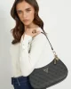 Guess Noelle Top Zıp Shoulder Bag Kadın Antrasit Omuz Çantası HWBG7879180-CLO