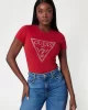 Guess Ss Cn Shıny Trıangle Tee Kadın Kırmızı T-Shirt W5RI11J1314-A51D