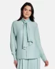 Guess CLAIRE LS BLOUSE Kadın Yeşil Bluz W5PH1FWHHB0-G7R6