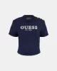 Guess CN SS CROPPED WASHED LOGO TEE Kadın Lacivert T-shirt W5GI15K8FQ4-G7P1