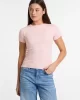 Guess jeans Gj Ss Cn Embro Slım Top Kadın Pembe T-Shirt W5GP62KA0H1-G6R4