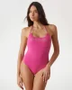 Guess GUESS LOGO ONE PIECE REM PAD Kadın Pembe Mayo E5GJ53MC040-G4D6