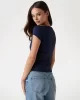 Guess SS PONY HAIR LOGO R5 TEE Kadın Lacivert T-shirt W5GI42J1314-G7P1