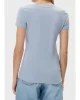 Guess CN SS GLITTER DEGRADE LOGO TEE Kadın Mavi T-shirt W5GI14J1314-A70Q