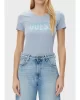 Guess CN SS GLITTER DEGRADE LOGO TEE Kadın Mavi T-shirt W5GI14J1314-A70Q