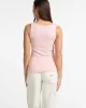Guess Jeans GJ TANK TOP SLIM RIB EMBRO Kadın Pembe Atlet W5GP26KA0H1-G6R4