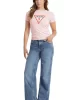 Guess Jeans GJ SS CN SLIM ICONIC TEE Kadın Pembe T-shirt W4YI04J1314-G682