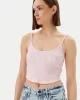 Guess SUNFLOWER RIB TOP Kadın Pembe Atlet V5GP16K8RT2-A61Z