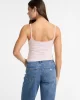 Guess jeans Gj Emb Star Tank Top Strıped Kadın Pembe Atlet W5GP35KCIE1-S61H