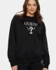 Guess ROBERTA CN SWEATSHIRT Kadın Siyah Sweatshirt V5RQ12KC3D2-JBLK