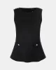 Guess AMBRE PEPLUM TOP Kadın Siyah Bluz W5GP54KCBO2-JBLK