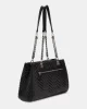Guess ANNING SHOULDER SATCHEL Kadın Siyah Omuz Çantası HWQG9508090-BLA