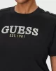 Guess CN SS CROPPED WASHED LOGO TEE Kadın Siyah T-shirt W5GI15K8FQ4-JBLK