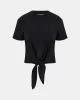 Guess CN SS EYELET TONE ON TONE TEE Kadın Siyah Crop W5GI18I3Z14-JBLK