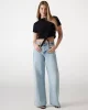 Guess CN SS EYELET TONE ON TONE TEE Kadın Siyah Crop W5GI18I3Z14-JBLK