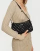 Guess Gıully Top Zıp Shoulder Bag Kadın Siyah Omuz Çantası HWQG8748160-BLA