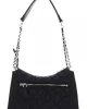 Guess GIULLY TOP ZIP SHOULDER BAG Kadın Siyah Omuz Çantası HWQG8748130-BLA