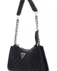Guess GIULLY TOP ZIP SHOULDER BAG Kadın Siyah Omuz Çantası HWQG8748130-BLA