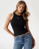 Guess NEW SL ROUND NK GUENDALINA TOP Kadın Siyah Atlet W5GP57KCV52-JBLK