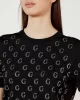 Guess JASMINE G CN SS BOXY SWTR Kadın Siyah Kazak W5GR05Z3D60-JBLK