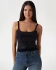 Guess Khloe Rhınestones Tank Swtr Kadın Siyah Atlet W5GR47Z3MN2-JBLK