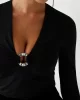 Guess IZZIE TOP Kadın Siyah Bluz 5RGP126259A-JBLK