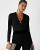 Guess IZZIE TOP Kadın Siyah Bluz 5RGP126259A-JBLK