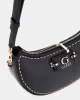 Guess NASTRA TOP ZIP SHOULDER BAG Kadın Siyah Omuz Çantası HWBG9637170-BLA