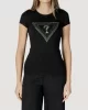 Guess SS TRIANGLE OMBRE R3 TEE Kadın Siyah T-shirt W5GI43KA0Q1-JBLK