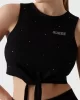 Guess PRIMULA RHINESTONES TANK Kadın Siyah Crop V5GI01I3Z14-JBLK