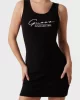 Guess Sunflower Rıb Dress Kadın Siyah Elbise V5GK06K8RT2-JBLK