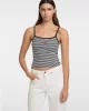 Guess Jeans GJ EMB STAR TANK TOP STRIPED Kadın Siyah Atlet W5GP35KCIE1-S94A