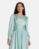 Guess HELENE MAXI DRESS Kadın Yeşil Elbise W5PK1XWD8G2-G7R6
