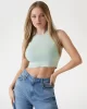 Guess ALEXIA TANK TOP Kadın Yeşil Crop W4GZ34Z3F40-A72C