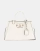 Guess NASTRA SOCIETY SATCHEL Kadın Beyaz El Çantası HWBG9637060-OFF
