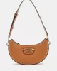 Guess Nastra Top Zıp Shoulder Bag Kadın Kahverengi Omuz Çantası HWBG9637170-CAR