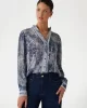 Guess NEW JOSETTE LS TOP Kadın Mavi Gömlek W5RH16WDW82-P7VG
