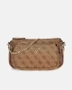 Guess NOELLE DBL POUCH CRO Kadın Kahverengi Mini Çanta HWBG7879710-LGW