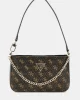 Guess NOELLE MINI TOP ZIP SHOULDER Kadın Kahverengi Mini Çanta HWQL7879720-BRO