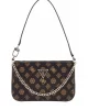 Guess NOELLE MINI TOP ZIP SHOULDER Kadın Kahverengi Omuz Çantası HWPZ7879720-MLO