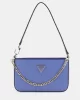 Guess NOELLE MINI TOP ZIP SHOULDER Kadın Mavi Mini Çanta HWZG7879720-STU