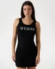 Guess SUNFLOWER RIB DRESS Kadın Siyah Elbise V5GK06K8RT2-JBLK